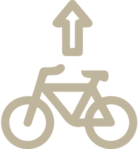 Direct access to bike path icon