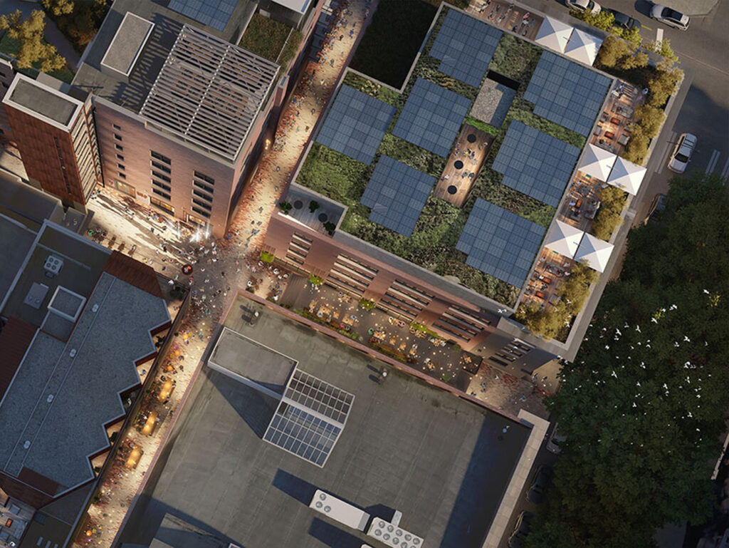 Above RailSpur Seattle, a rendering